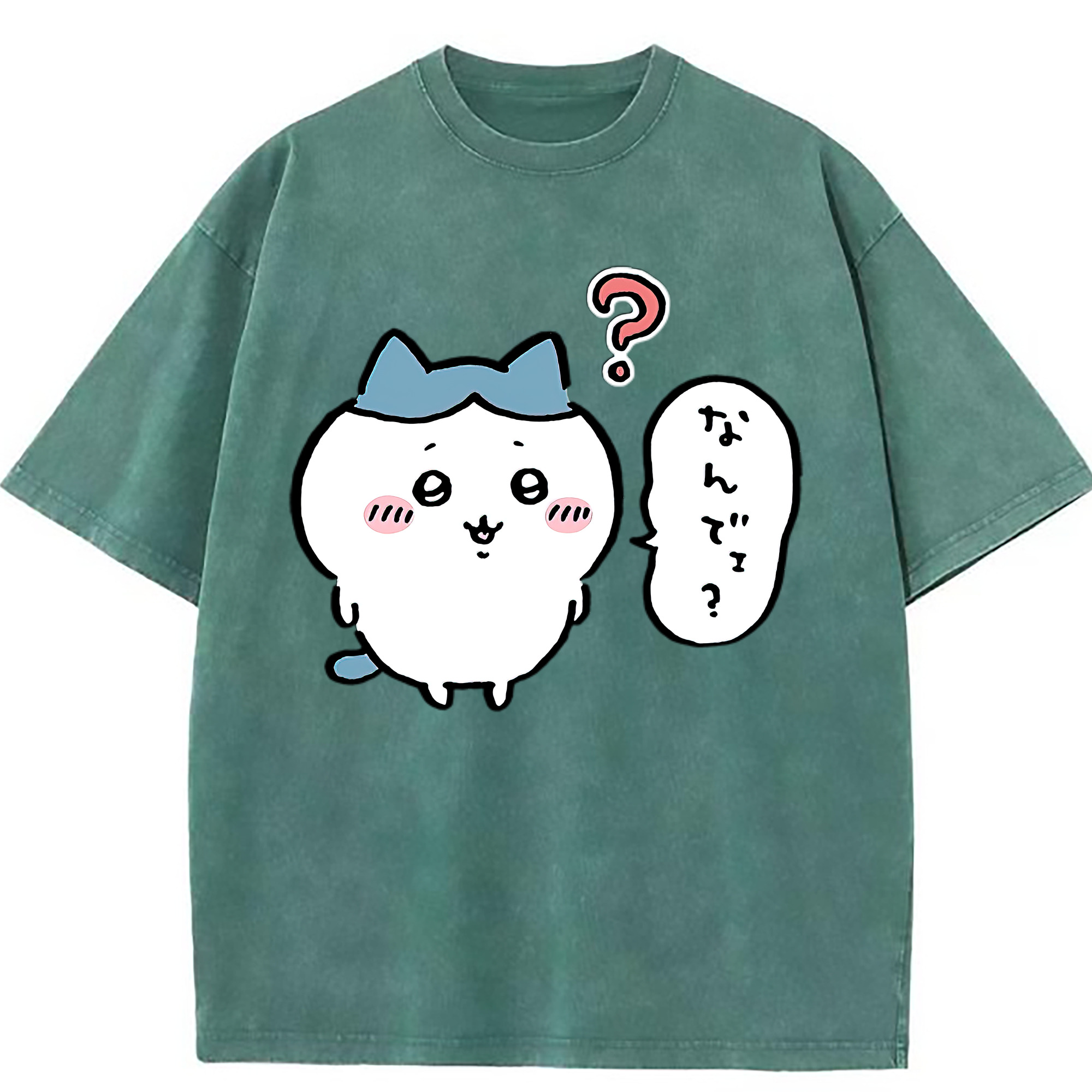 （画像用） ちいかわ ハチワレ Chii-kawa hachiware 綿100% ヴィンテージ風 半袖Tシャツ（フロントプリント）